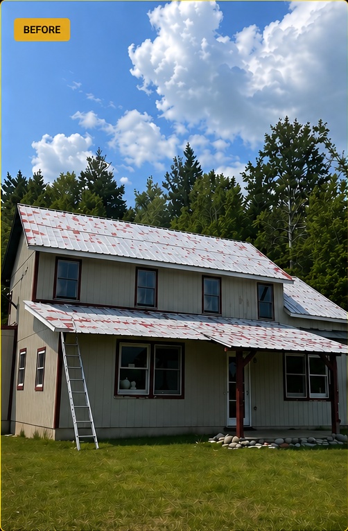 Before metal roof project in Sanford Maine