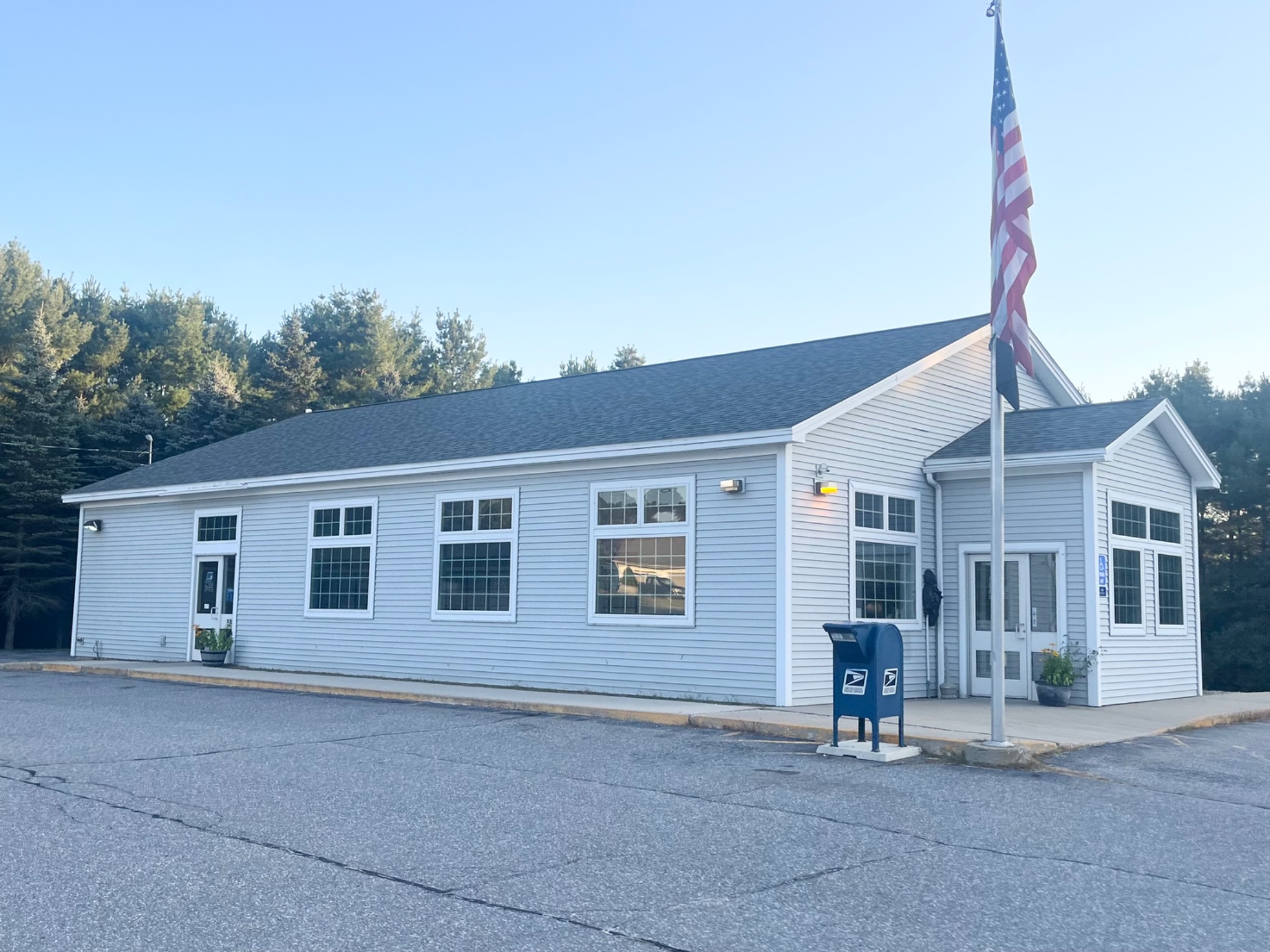 After shingle roof commercial project at Buxton Post Office